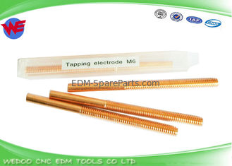 High Precision M6 EDM Threading Elektroda Tembaga Thread Tapping 0.75mm Thin Pitch