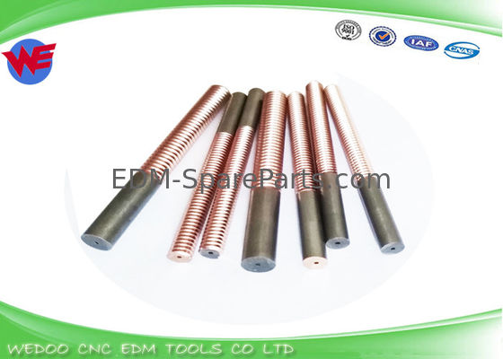 Panjang Custom EDM Threading Electrodes M6 Tembaga Tembaga Dengan 1 Mm Dia Hole