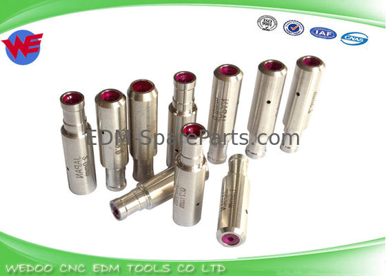 EDM Z140 1.0 mm Mesin Pengeboran suku cadang Ruby Pipe Guide Dengan 8 * 6 * 30mmL