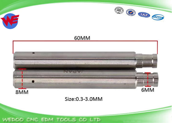 Panduan pipa keramik tahan karat Z140 Untuk mesin pengeboran EDM 8*6*60mmL 0.1mm-3.2mm